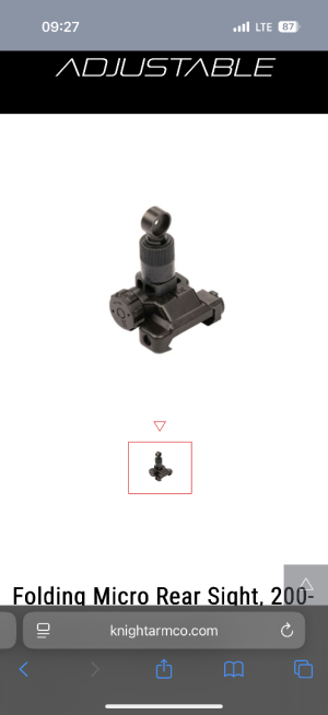 Knights Armament micro folding rear sight