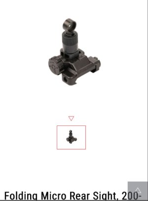 Knights Armament micro folding rear sight