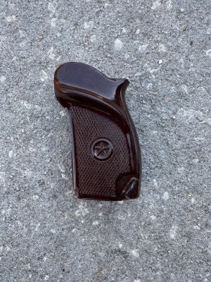 Free Bake thumbrest Makarov grip.