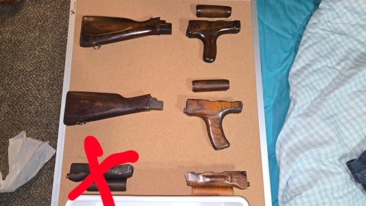 Ak furniture. Standard dong, reverse dong, palmswell handguards