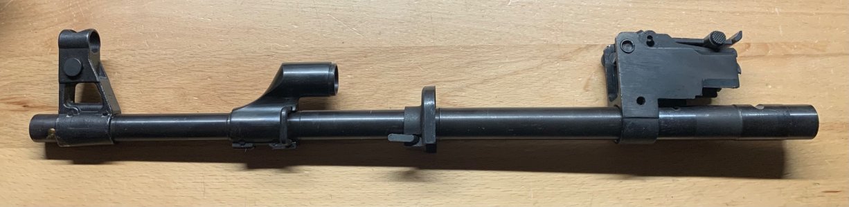 CHINESE AK PARTS: Rear Sight Base W/Leaf, Handguards, BARREL W/COMPONENTS, Front Sight Base, HG Retainer, Black MAADI GRIP