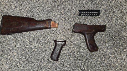 BFPU dong set, cheese grater upper handguard. Bakelite grip