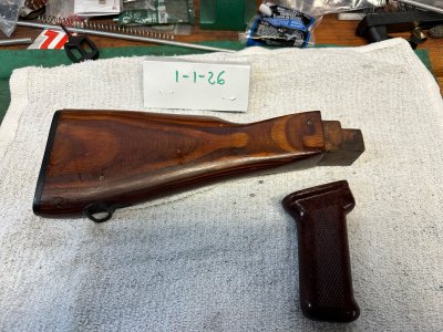 Polish AK47 laminate stock and bakealite grip
