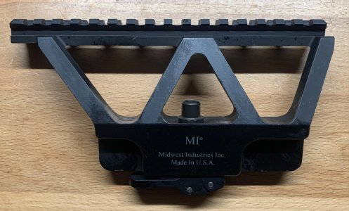 Russian AK Bolt, Bolt Carrier, Plum Uppers, Wood Uppers, Izzy Cloned Front Trunnion, Midwest Industries Side Rail