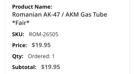 WTB: Romy Gastube for my Romy G kit