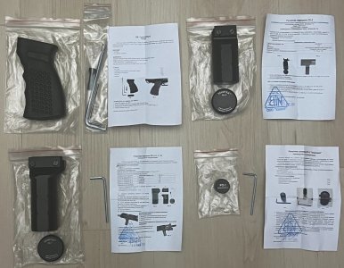 Zenitco RK-3 / RP-1 / RK-0 / RK-5 (Pistol grip/charging handle/foregrips) ALL BLACK & BRAND NEW w/ Original everything