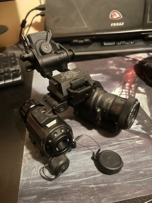 Dual NV/thermal setup: FLIR breach PTQ136, Gen 3 PVS-14 GP