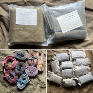 Soviet bandages & tourniquets + Soviet bandanas