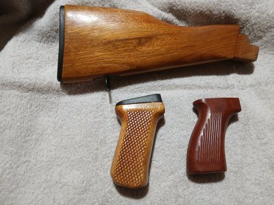 Chinese AK stock and pistol grips