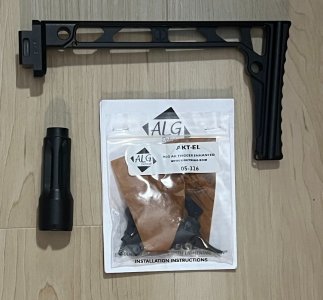ALG AKT-EL Trigger for AK / JMAC SS-8 Folding Stock for SAM7SF / Arsenal Bulgarian “Egg Beater” Flash Hider