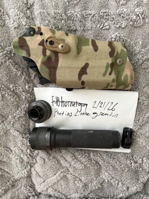 [WTS] dead air wolverine, safariland 6378rds Glock 19/23 holster, Comstock compact flash hider