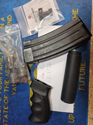 [WTS] Weiger Magazine, Arisaka Scout mount, Zastava M92/M85 muzzle devices, and FAB Defense Yugo AK grip + screw