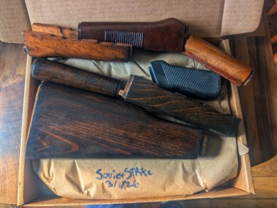 Zastava M77 M70 Surplus Set , Polish Random upper , Romanian Lower EG baklite