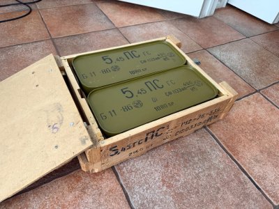 5.45x39 - Two Sealed Cans of 7n6 - Del Rio, TX