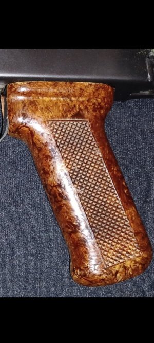 Beautiful Refinished romy grip and romy thick webbed sling nos