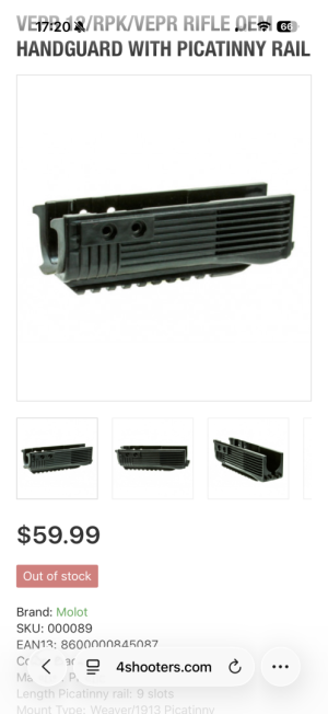 Looking for this VEPR Polymer rail