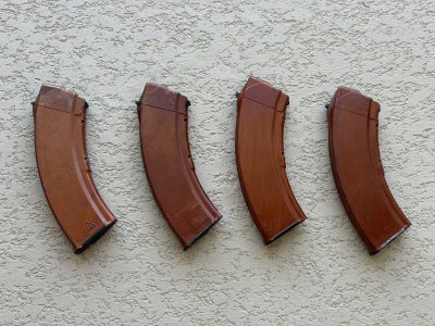 Tula, Izzy, and Molot 7.62 Bakelite Magazines and a Tula 5.45 Plum