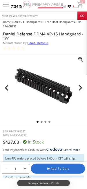 DDM4 rail 10”