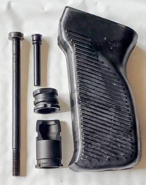 YUGO M70 GRIP W/SCREW, MUZZLE NUT, SLANT BRAKE, & AXIS PIN