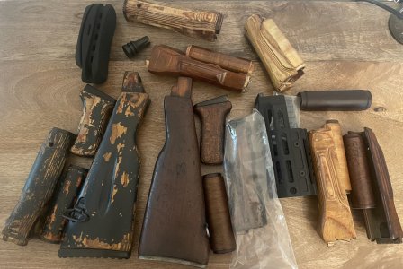 74 Stock Sets & Furniture, Romanian Hardwood Set, H&R 601 Flash Hider, Etc