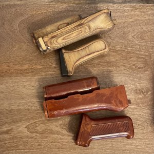 Handguard + Pistol Grip Sets. Bakelite and 74 Laminate