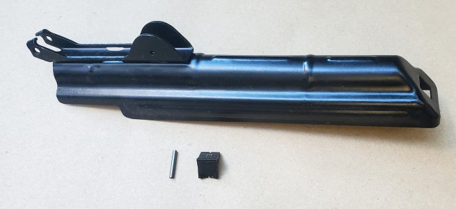 Russian Krink AKS-74u dust cover + rear sights. Krink Handguards set $360. NOS, mint