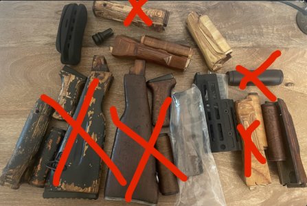 74 Stock Sets & Furniture, Romanian Hardwood Set, H&R 601 Flash Hider, Etc