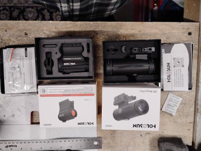Holosun combo HS403B red dot and HM3X magnifier brand new in the boxes $295 shipped REDUCED