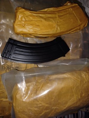 ×(4) east german nos 762x39 steel mags nos mint in wrapper