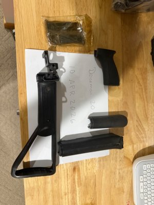 Chinese black side folder with bayo cut