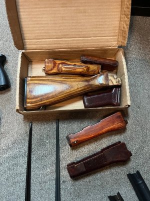 Mosin bayonets, Maddi furniture, AK Bakelite lower hanguard German, Romy lower handguard, Magaiznes and more!
