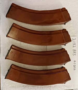 Russian blank disk 5.45 bakelite 45 round RPK mag set