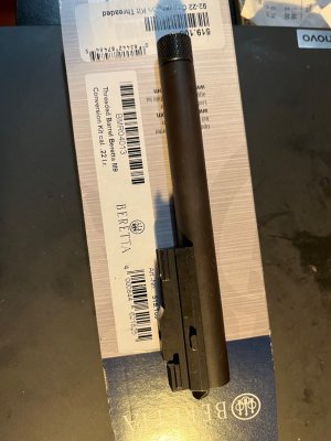 Beretta 92/m9 threaded barrel for 22 conversion kit