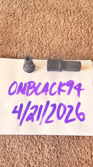 Jmac 24x1.5 muzzle device and Blast shield