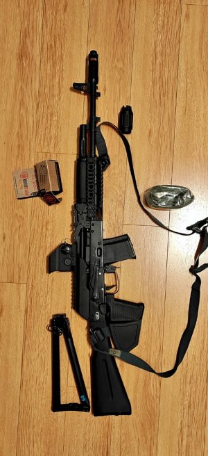 Bulgarian parts kit 5.56 ak74 ak101 with russian front parts and zenitco handguard