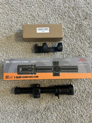 Primary Arms SLx 1-6x24mm Gen III Rifle Scope, 30mm Tube, Second Focal Plane