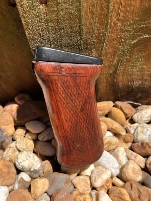 Polish Fat Bakelite Grips, Russian Type II Fat hardwood grip, Romanian Palmswell, Arsenal CHF CL 5.45 krink barrel, Polish Tantal side folder